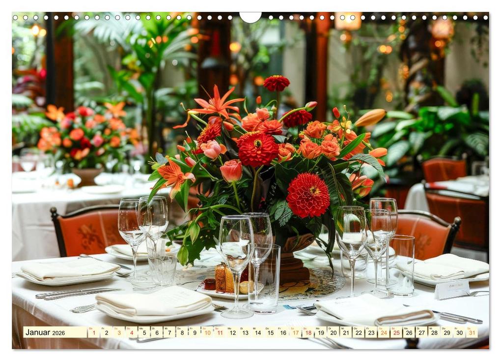 Weitere Ansicht: Gedeckter Tisch für Gourmets (Wandkalender 2026 DIN A3 quer), CALVENDO Monatskalender | Calvendo, Peter Roder