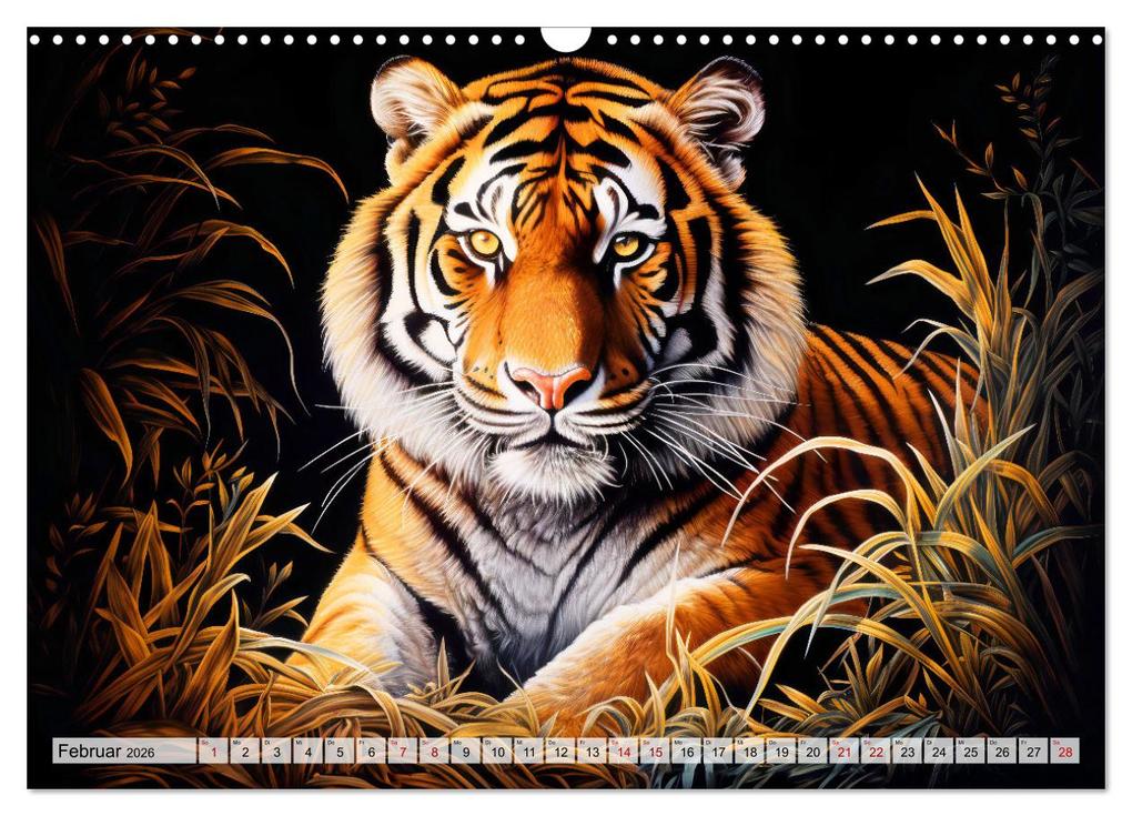 Weitere Ansicht: Jahr des Tigers - Porträts des chinesischen Tierkreiszeichens (Wandkalender 2026 DIN A3 quer), CALVENDO Monatskalender | Anja Frost, Calvendo