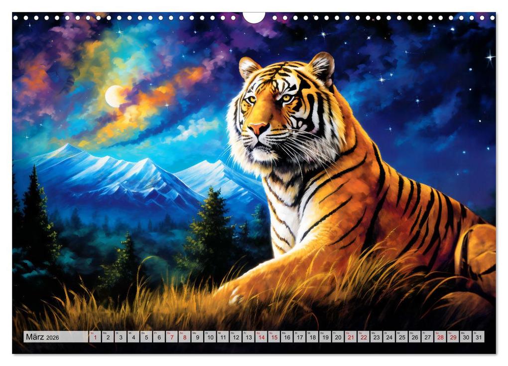 Weitere Ansicht: Jahr des Tigers - Porträts des chinesischen Tierkreiszeichens (Wandkalender 2026 DIN A3 quer), CALVENDO Monatskalender | Anja Frost, Calvendo