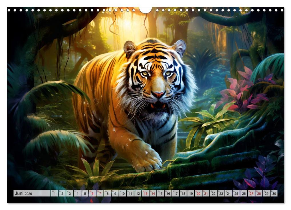 Weitere Ansicht: Jahr des Tigers - Porträts des chinesischen Tierkreiszeichens (Wandkalender 2026 DIN A3 quer), CALVENDO Monatskalender | Anja Frost, Calvendo