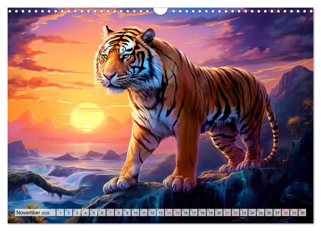 Weitere Ansicht: Jahr des Tigers - Porträts des chinesischen Tierkreiszeichens (Wandkalender 2026 DIN A3 quer), CALVENDO Monatskalender | Anja Frost, Calvendo