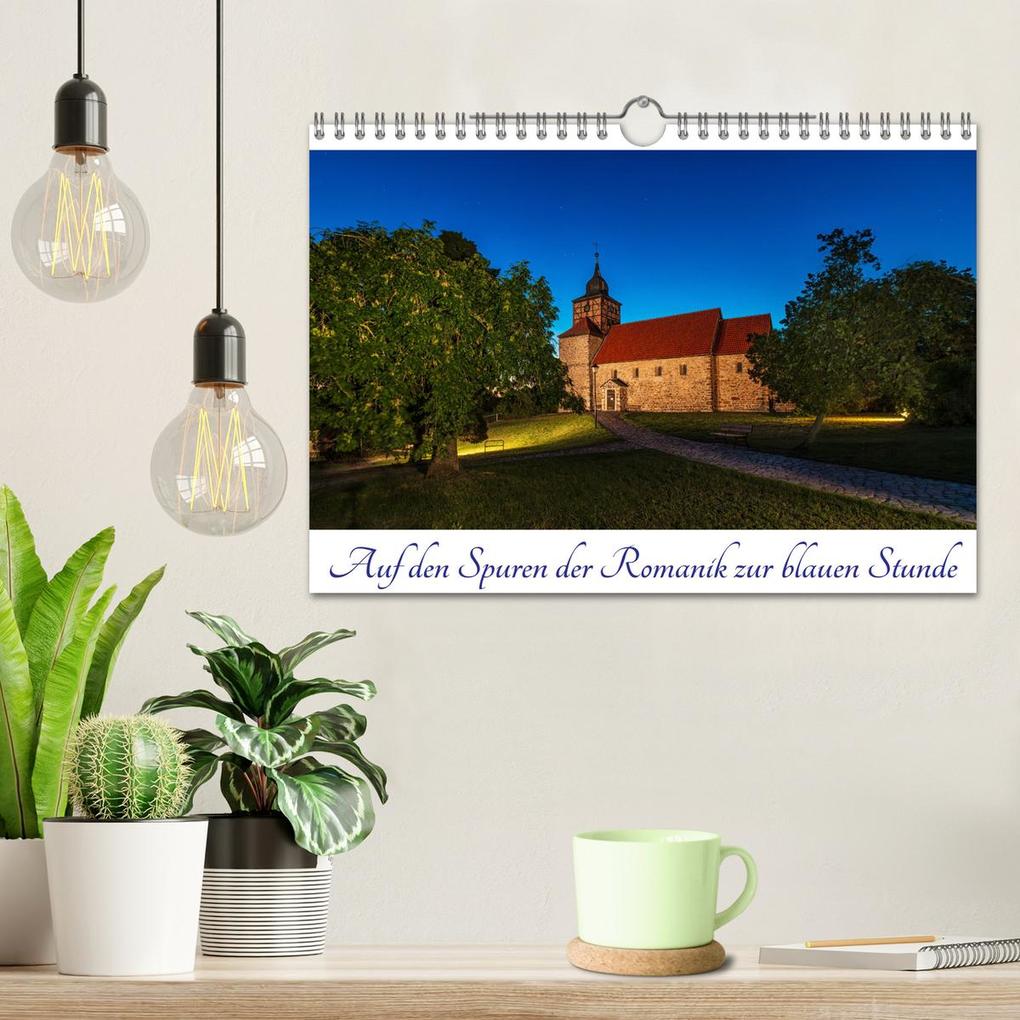 Weitere Ansicht: Auf den Spuren der Romanik zur blauen Stunde (Wandkalender 2026 DIN A4 quer), CALVENDO Monatskalender | Uwe Graf, Calvendo