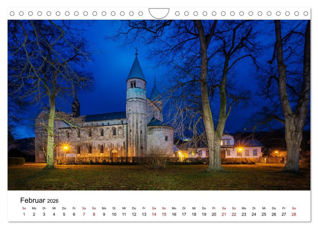 Weitere Ansicht: Auf den Spuren der Romanik zur blauen Stunde (Wandkalender 2026 DIN A4 quer), CALVENDO Monatskalender | Uwe Graf, Calvendo