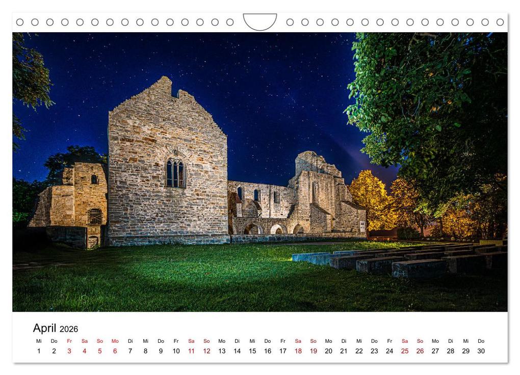 Weitere Ansicht: Auf den Spuren der Romanik zur blauen Stunde (Wandkalender 2026 DIN A4 quer), CALVENDO Monatskalender | Uwe Graf, Calvendo
