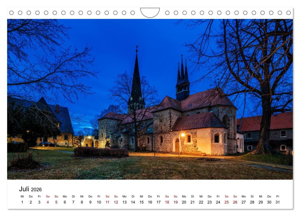 Weitere Ansicht: Auf den Spuren der Romanik zur blauen Stunde (Wandkalender 2026 DIN A4 quer), CALVENDO Monatskalender | Uwe Graf, Calvendo