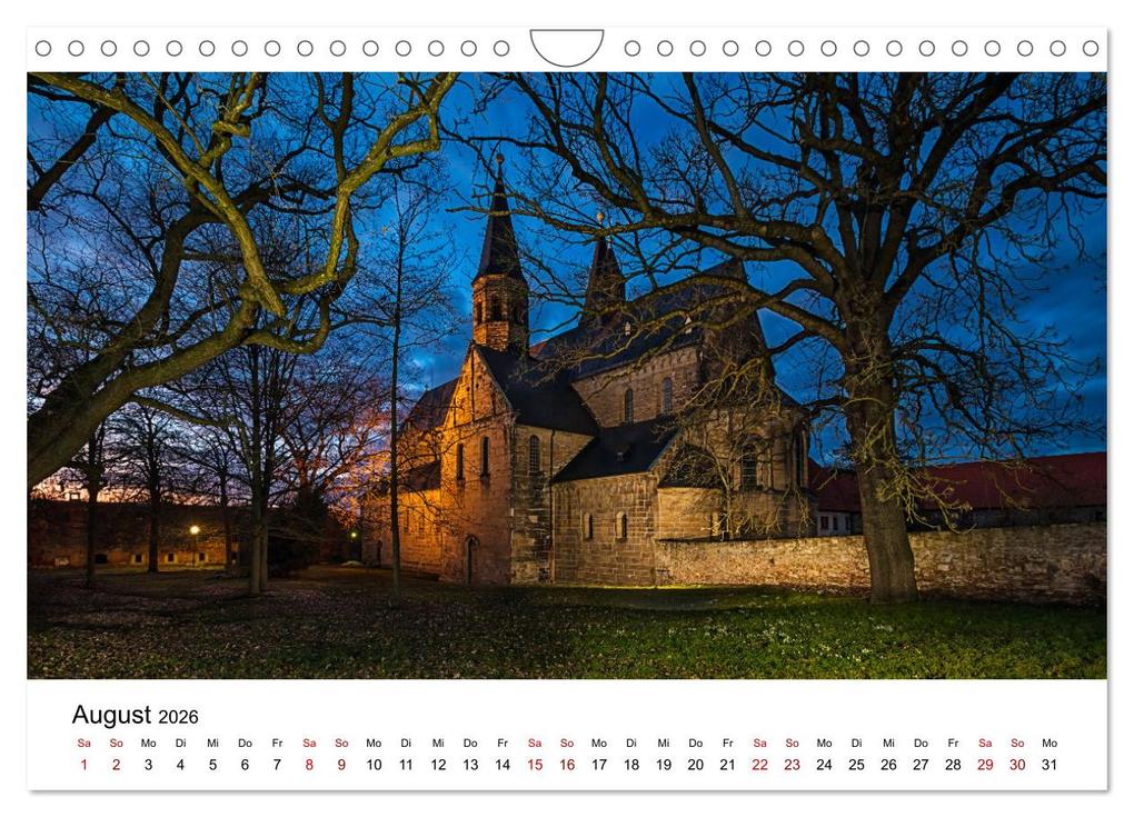 Weitere Ansicht: Auf den Spuren der Romanik zur blauen Stunde (Wandkalender 2026 DIN A4 quer), CALVENDO Monatskalender | Uwe Graf, Calvendo
