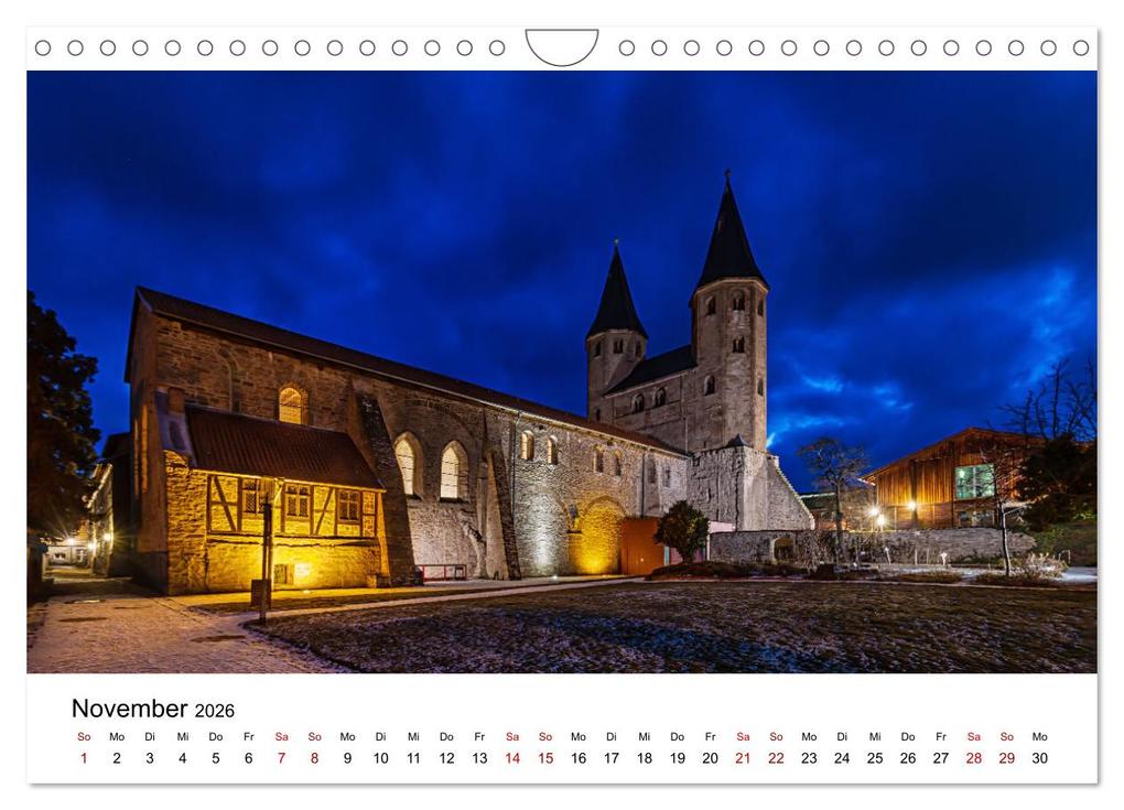 Weitere Ansicht: Auf den Spuren der Romanik zur blauen Stunde (Wandkalender 2026 DIN A4 quer), CALVENDO Monatskalender | Uwe Graf, Calvendo