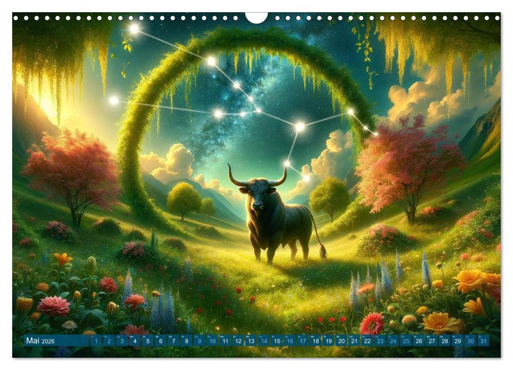 Weitere Ansicht: Kosmische Sinfonie: Der Tanz der Sternzeichen (Wandkalender 2026 DIN A3 quer), CALVENDO Monatskalender | artefacti artefacti, Calvendo, artefacti