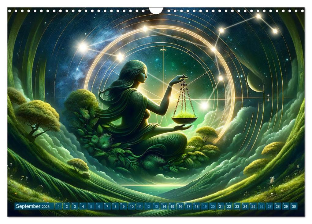 Weitere Ansicht: Kosmische Sinfonie: Der Tanz der Sternzeichen (Wandkalender 2026 DIN A3 quer), CALVENDO Monatskalender | artefacti artefacti, Calvendo, artefacti
