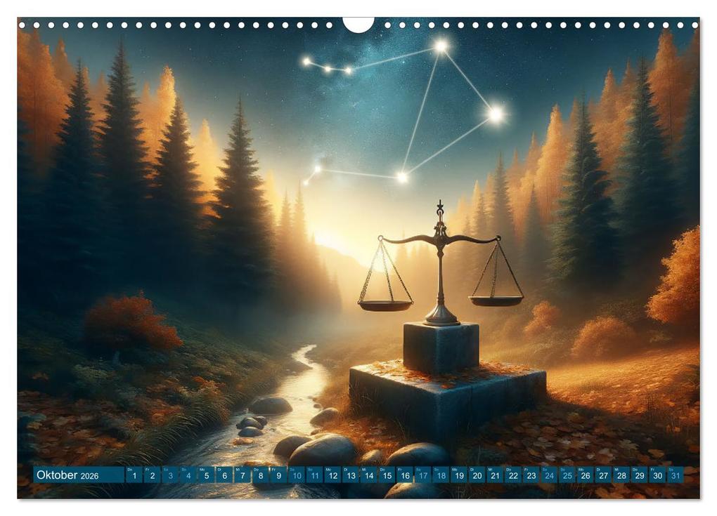 Weitere Ansicht: Kosmische Sinfonie: Der Tanz der Sternzeichen (Wandkalender 2026 DIN A3 quer), CALVENDO Monatskalender | artefacti artefacti, Calvendo, artefacti