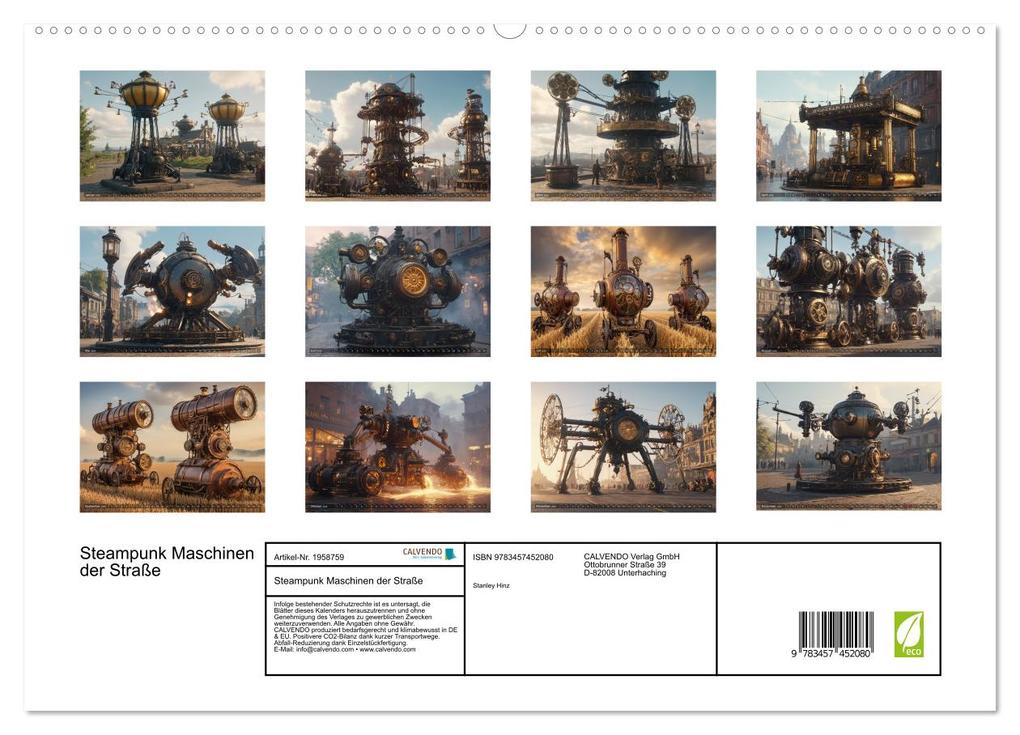 Weitere Ansicht: Steampunk Maschinen der Straße (hochwertiger Premium Wandkalender 2026 DIN A2 quer), Kunstdruck in Hochglanz | Stanley Hinz, Calvendo