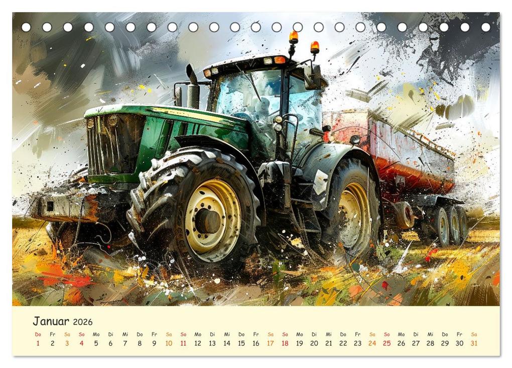 Weitere Ansicht: Traktoren - tolle Momente (Tischkalender 2026 DIN A5 quer), CALVENDO Monatskalender | Peter Roder, Calvendo