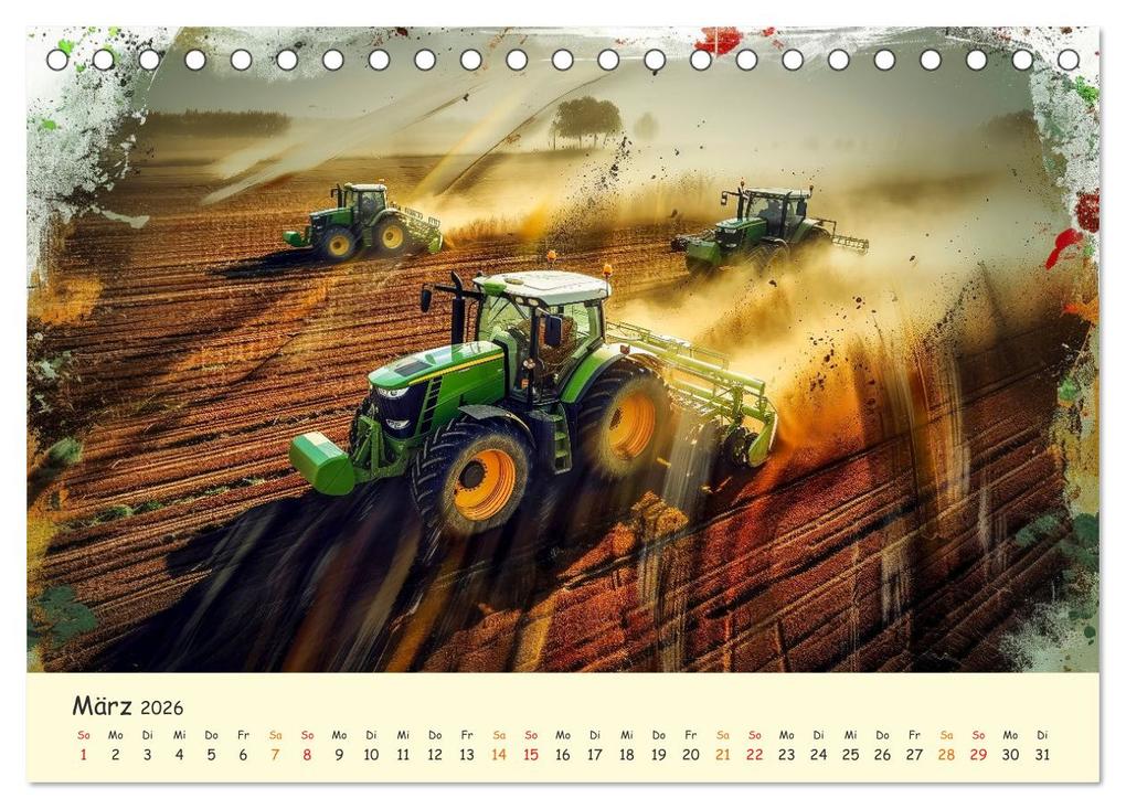 Weitere Ansicht: Traktoren - tolle Momente (Tischkalender 2026 DIN A5 quer), CALVENDO Monatskalender | Peter Roder, Calvendo