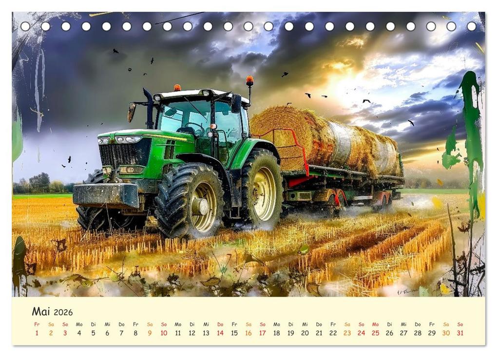 Weitere Ansicht: Traktoren - tolle Momente (Tischkalender 2026 DIN A5 quer), CALVENDO Monatskalender | Peter Roder, Calvendo