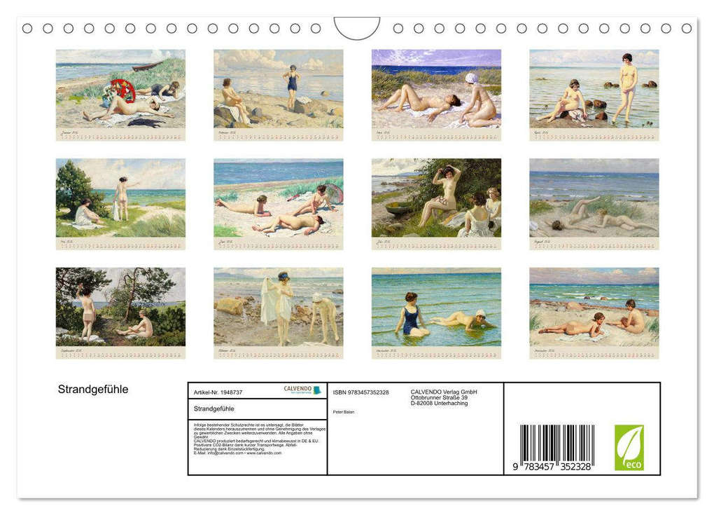 Weitere Ansicht: Strandgefühle (Wandkalender 2026 DIN A4 quer), CALVENDO Monatskalender | Calvendo, Peter Balan