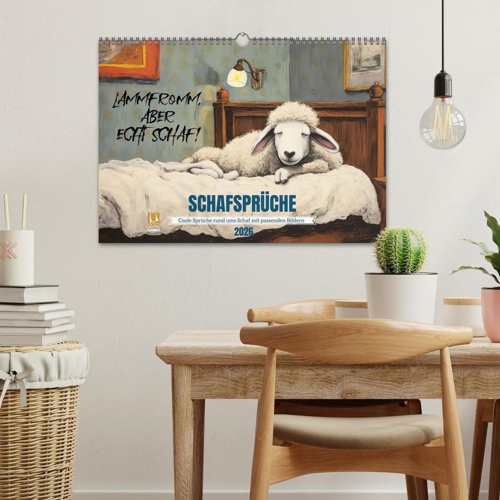 Weitere Ansicht: Schafsprüche (Wandkalender 2026 DIN A3 quer), CALVENDO Monatskalender | Calvendo, Sabine Löwer