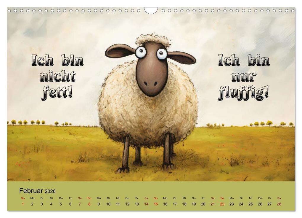 Weitere Ansicht: Schafsprüche (Wandkalender 2026 DIN A3 quer), CALVENDO Monatskalender | Calvendo, Sabine Löwer