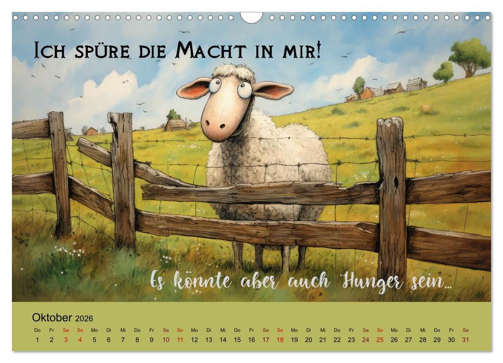 Weitere Ansicht: Schafsprüche (Wandkalender 2026 DIN A3 quer), CALVENDO Monatskalender | Calvendo, Sabine Löwer