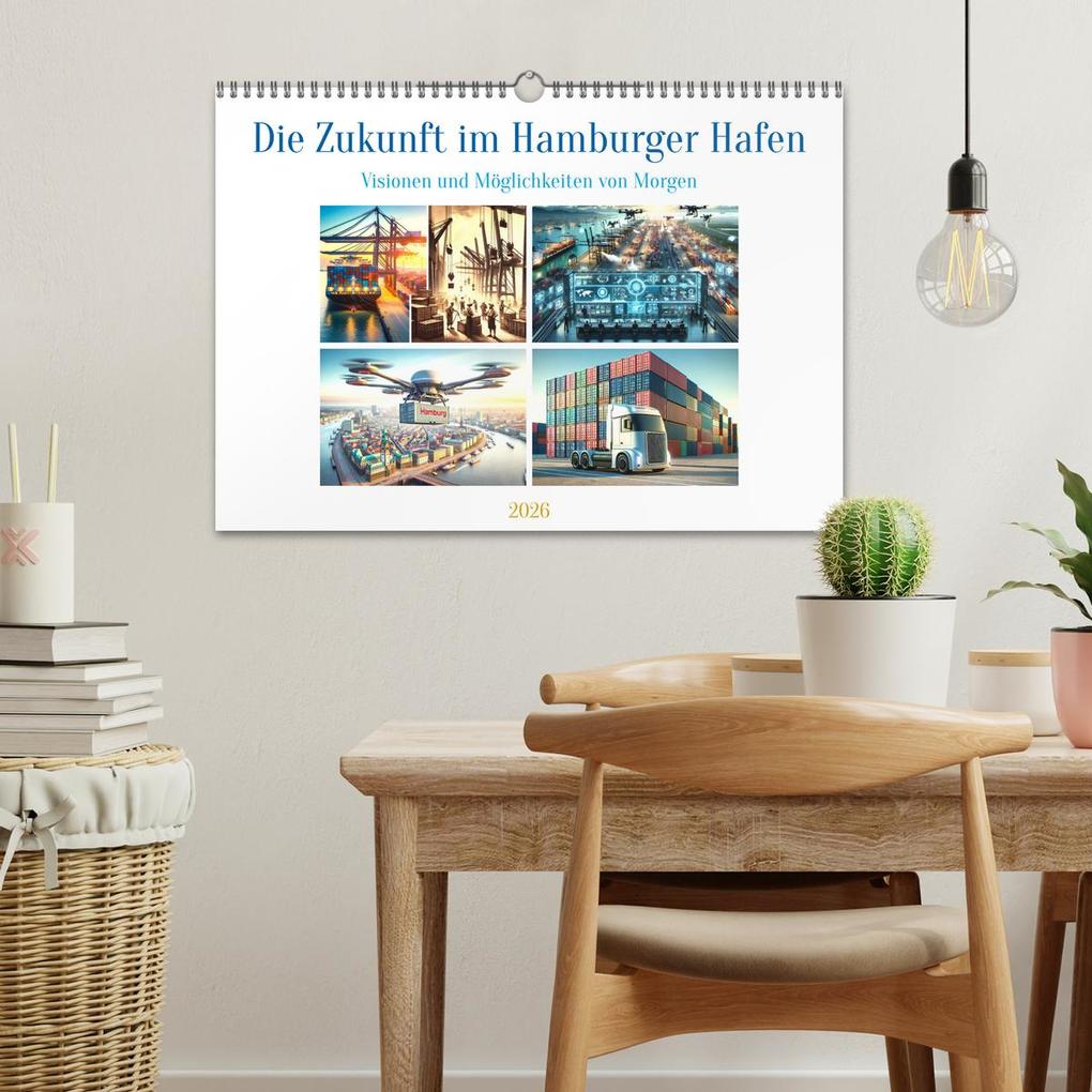 Weitere Ansicht: Die Zukunft im Hamburger Hafen: Visionen und Möglichkeiten von Morgen. (Wandkalender 2026 DIN A3 quer), CALVENDO Monatskalender | Calvendo, Marco Warstat