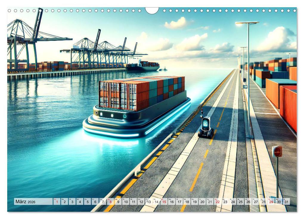 Weitere Ansicht: Die Zukunft im Hamburger Hafen: Visionen und Möglichkeiten von Morgen. (Wandkalender 2026 DIN A3 quer), CALVENDO Monatskalender | Calvendo, Marco Warstat