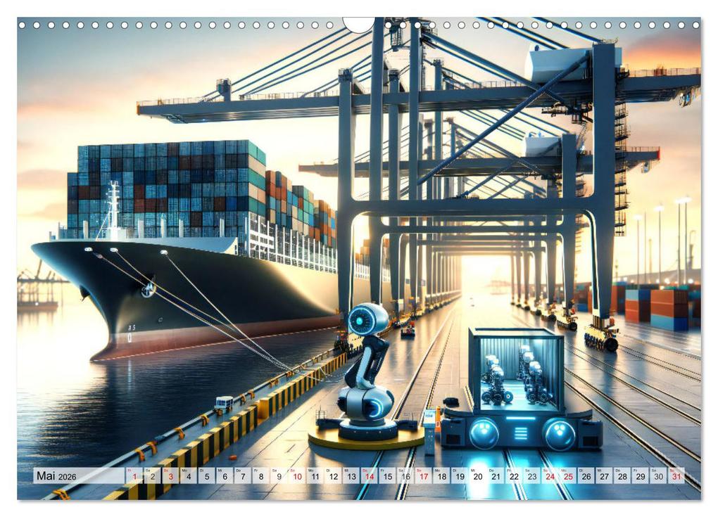 Weitere Ansicht: Die Zukunft im Hamburger Hafen: Visionen und Möglichkeiten von Morgen. (Wandkalender 2026 DIN A3 quer), CALVENDO Monatskalender | Calvendo, Marco Warstat