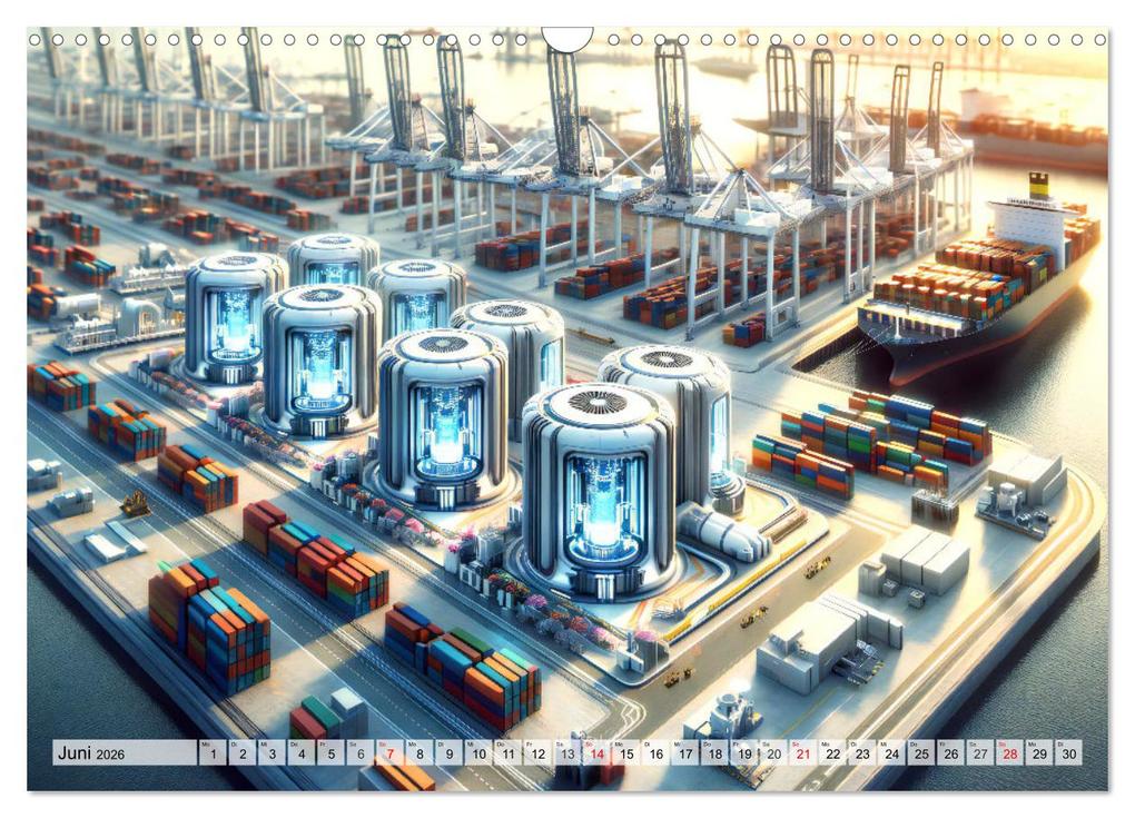 Weitere Ansicht: Die Zukunft im Hamburger Hafen: Visionen und Möglichkeiten von Morgen. (Wandkalender 2026 DIN A3 quer), CALVENDO Monatskalender | Calvendo, Marco Warstat