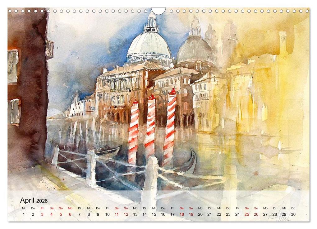 Weitere Ansicht: Aquarell auf Reisen - mit Eckard Funck (Wandkalender 2026 DIN A3 quer), CALVENDO Monatskalender | Calvendo, Eckard Funck