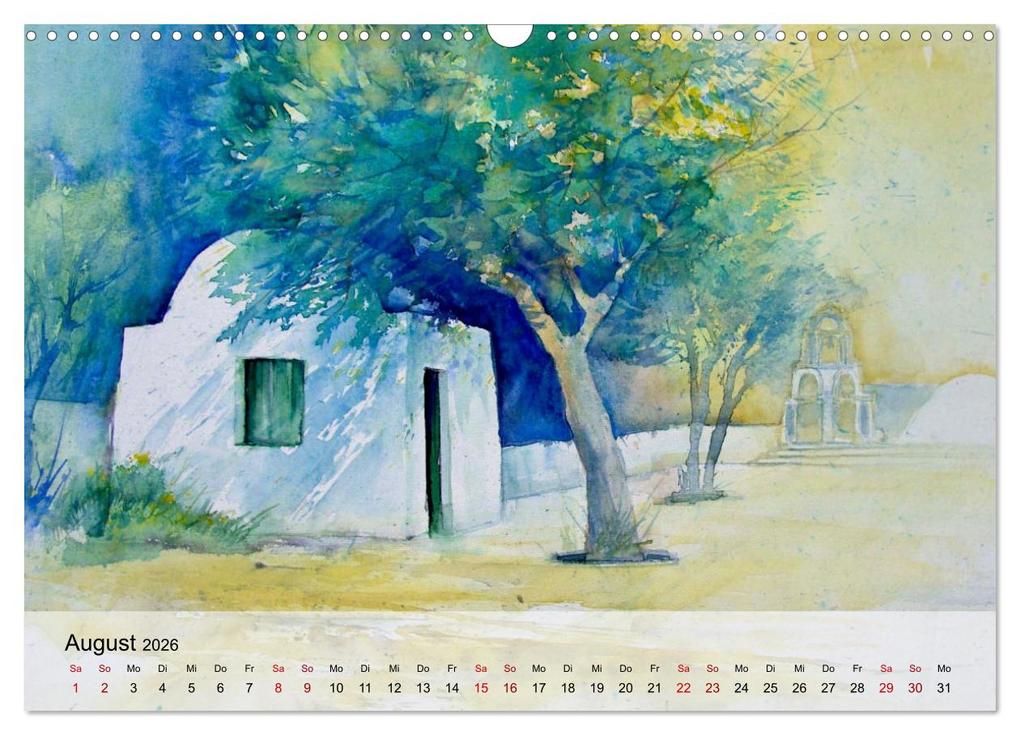 Weitere Ansicht: Aquarell auf Reisen - mit Eckard Funck (Wandkalender 2026 DIN A3 quer), CALVENDO Monatskalender | Calvendo, Eckard Funck
