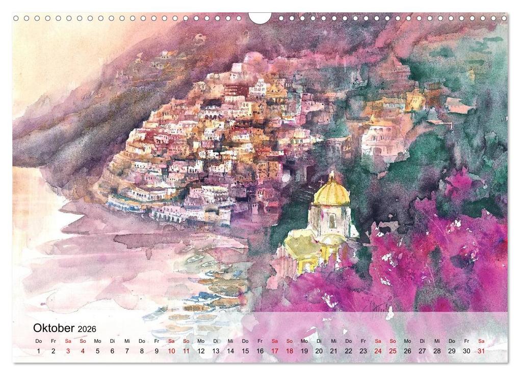 Weitere Ansicht: Aquarell auf Reisen - mit Eckard Funck (Wandkalender 2026 DIN A3 quer), CALVENDO Monatskalender | Calvendo, Eckard Funck