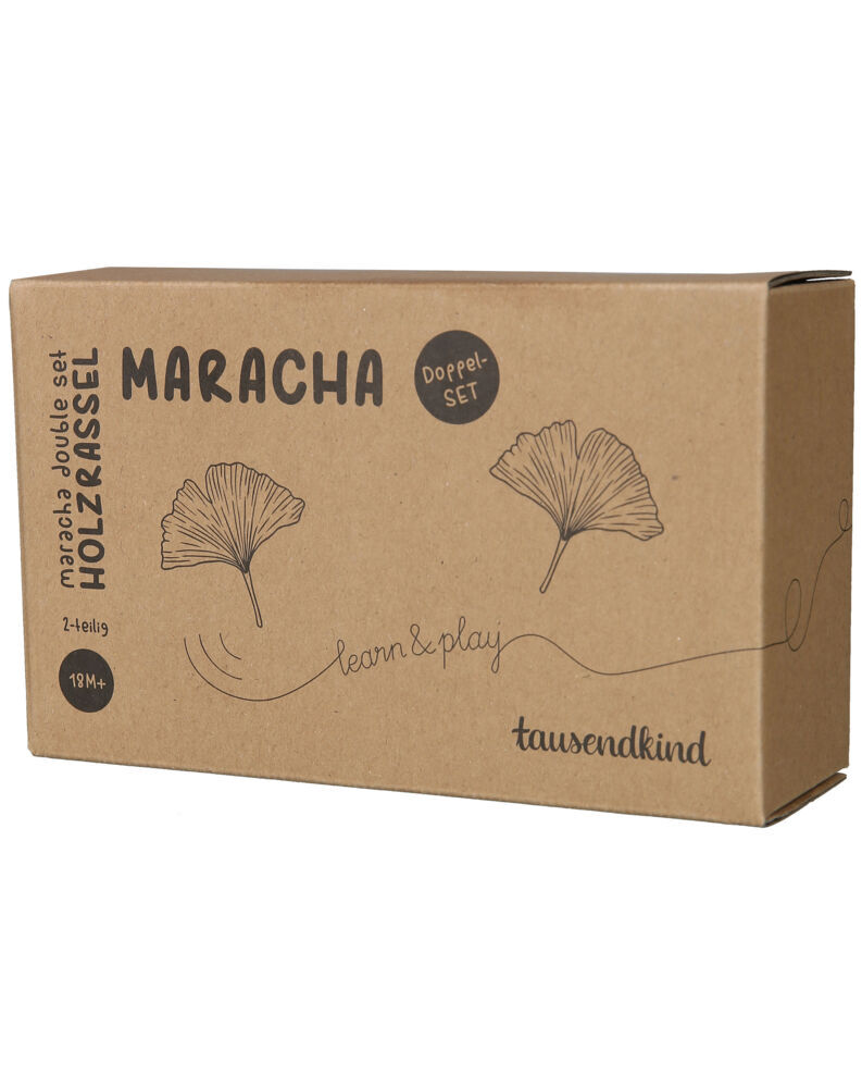 Weitere Ansicht: Holzrassel MARACHA 2er-Set aus Holz