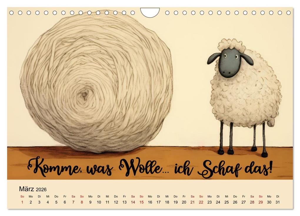 Weitere Ansicht: Schafsprüche (Wandkalender 2026 DIN A4 quer), CALVENDO Monatskalender | Calvendo, Sabine Löwer