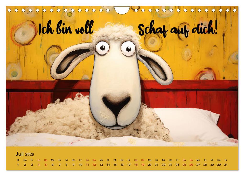 Weitere Ansicht: Schafsprüche (Wandkalender 2026 DIN A4 quer), CALVENDO Monatskalender | Calvendo, Sabine Löwer