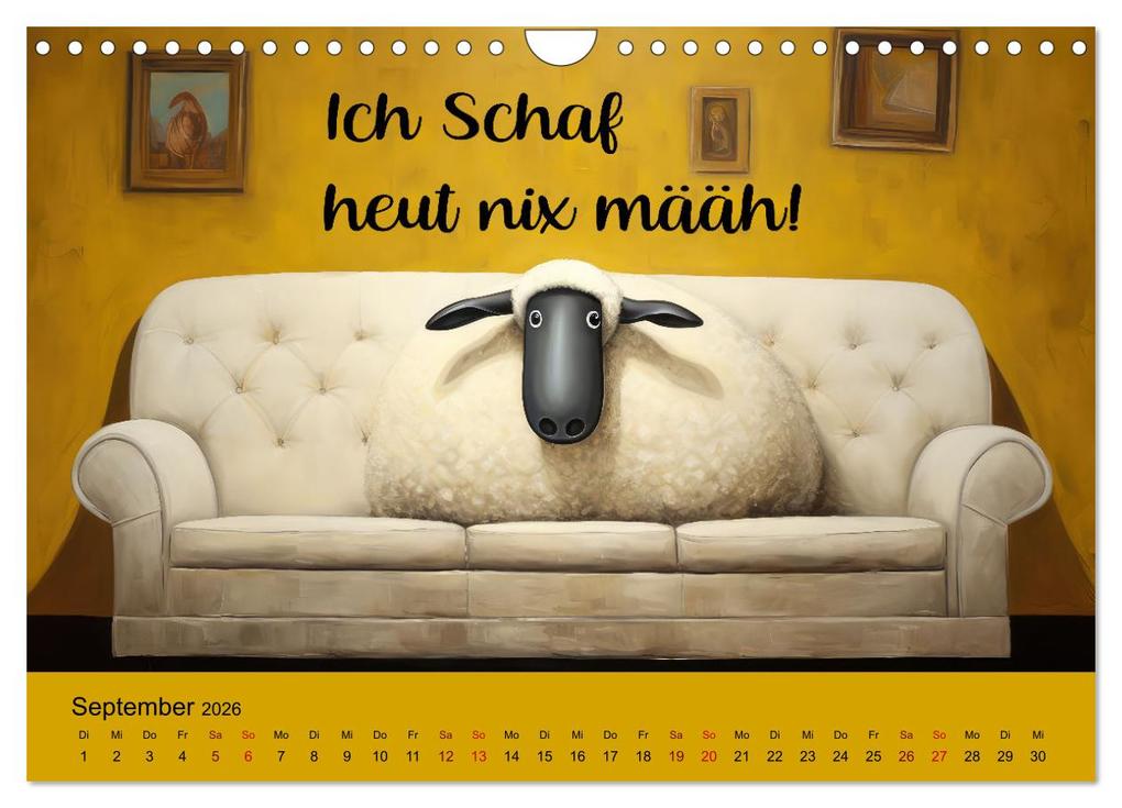 Weitere Ansicht: Schafsprüche (Wandkalender 2026 DIN A4 quer), CALVENDO Monatskalender | Calvendo, Sabine Löwer