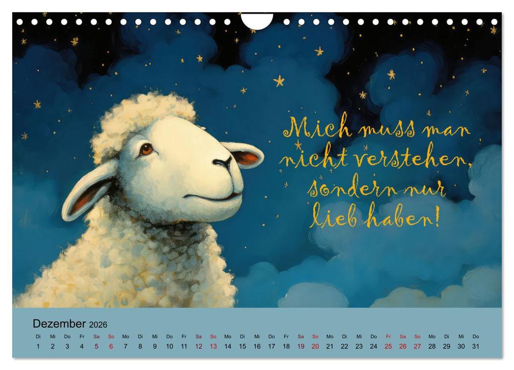 Weitere Ansicht: Schafsprüche (Wandkalender 2026 DIN A4 quer), CALVENDO Monatskalender | Calvendo, Sabine Löwer