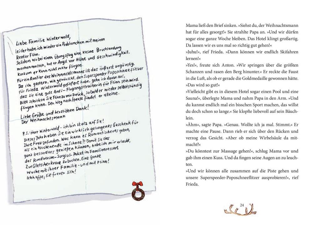 Weitere Ansicht: Es düst ein Rentier durch den Schnee | Smilla Blau