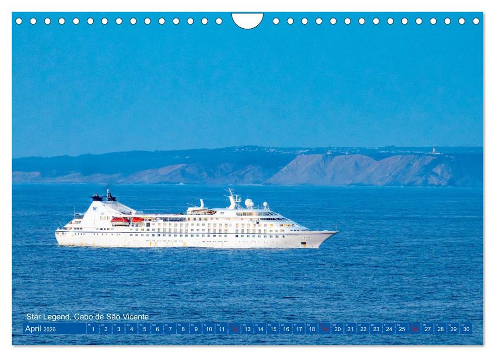 Weitere Ansicht: Kreuzfahrtschiffe unterwegs (Wandkalender 2026 DIN A4 quer), CALVENDO Monatskalender | Bruno Pohl, Calvendo