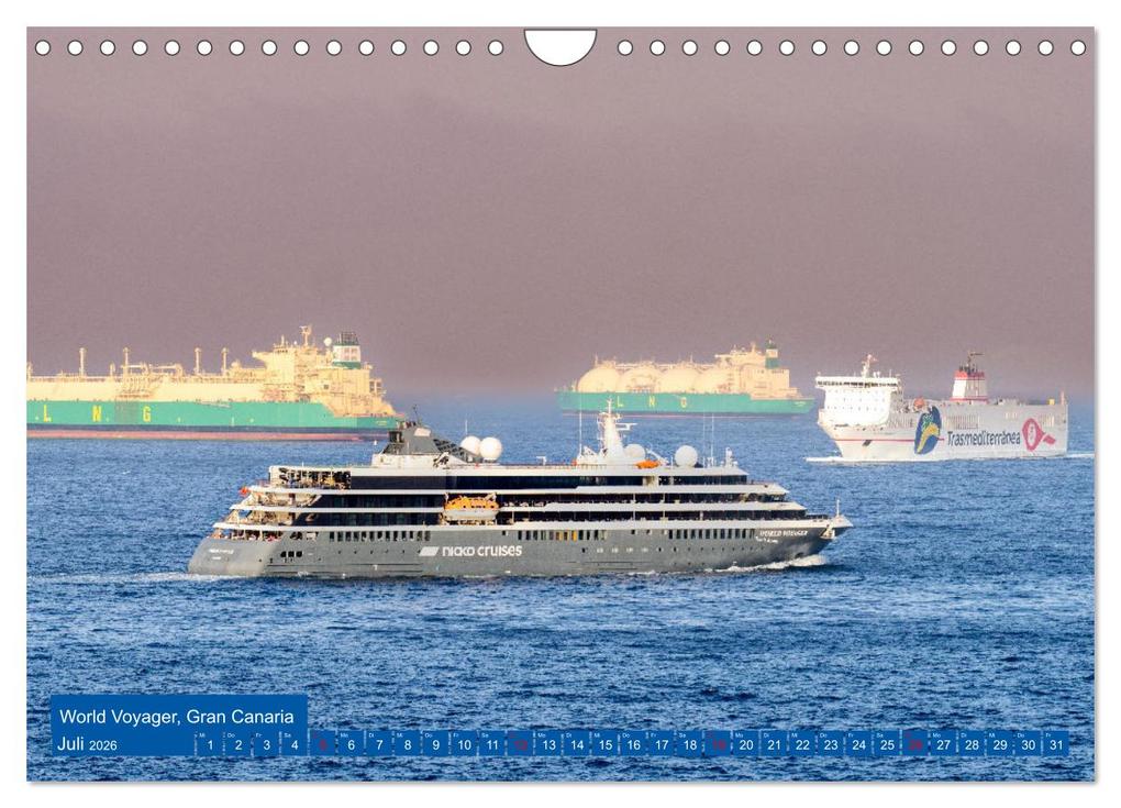 Weitere Ansicht: Kreuzfahrtschiffe unterwegs (Wandkalender 2026 DIN A4 quer), CALVENDO Monatskalender | Bruno Pohl, Calvendo