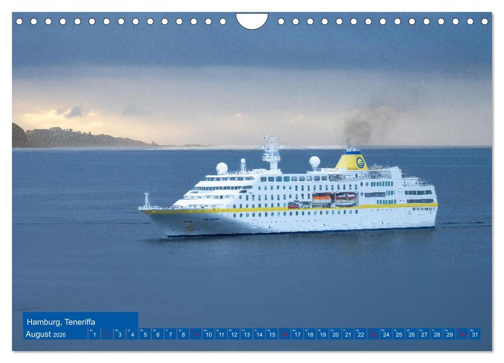 Weitere Ansicht: Kreuzfahrtschiffe unterwegs (Wandkalender 2026 DIN A4 quer), CALVENDO Monatskalender | Bruno Pohl, Calvendo