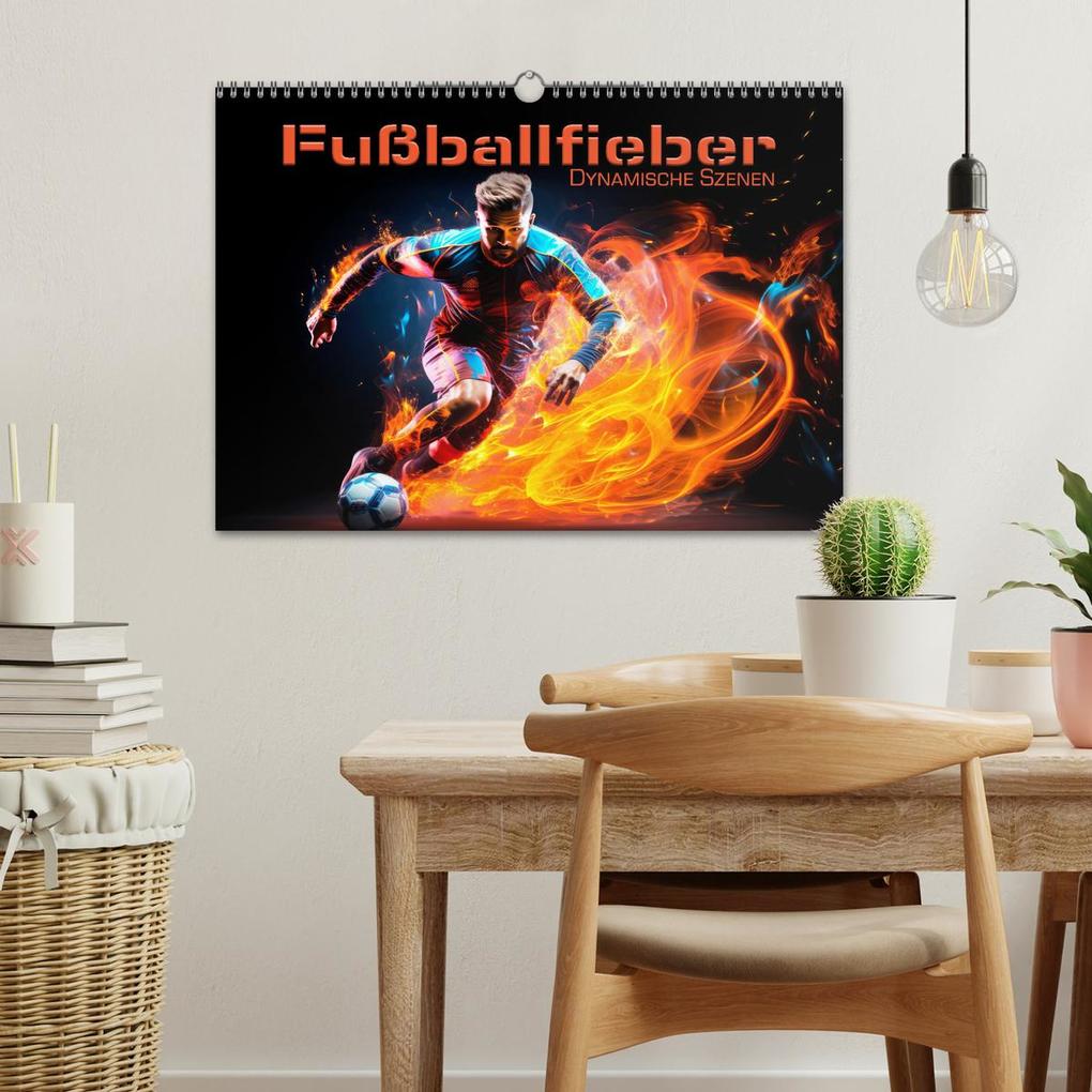Weitere Ansicht: FUßBALLFIEBER Dynamische Szenen (Wandkalender 2026 DIN A3 quer), CALVENDO Monatskalender | Melanie Viola, Calvendo