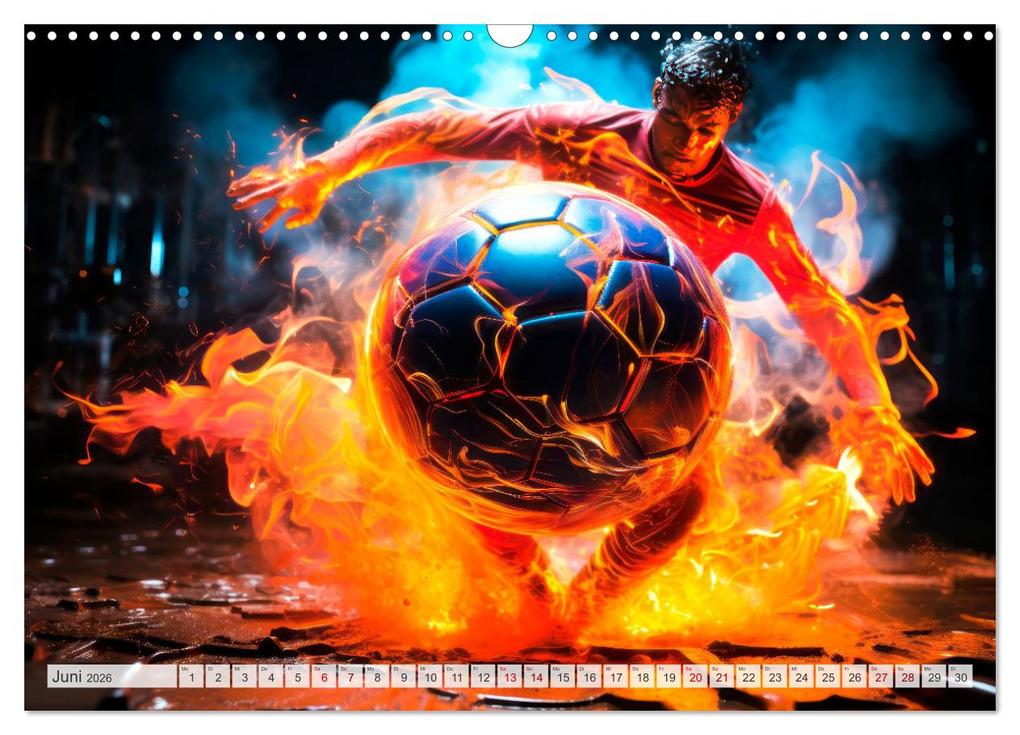 Weitere Ansicht: FUßBALLFIEBER Dynamische Szenen (Wandkalender 2026 DIN A3 quer), CALVENDO Monatskalender | Melanie Viola, Calvendo