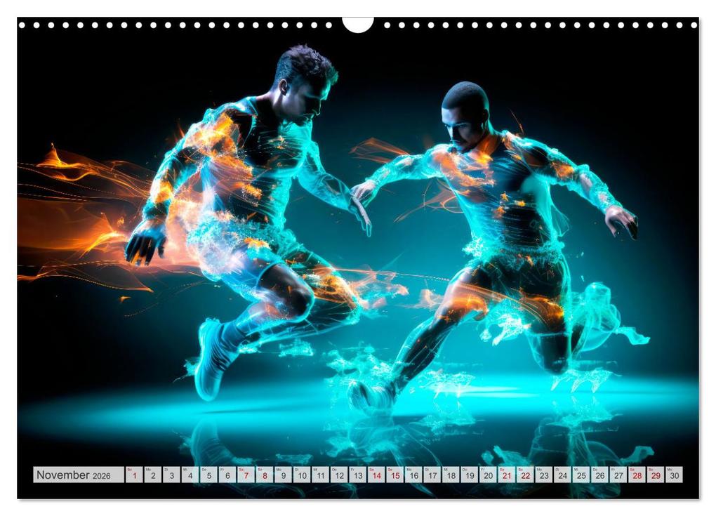 Weitere Ansicht: FUßBALLFIEBER Dynamische Szenen (Wandkalender 2026 DIN A3 quer), CALVENDO Monatskalender | Melanie Viola, Calvendo