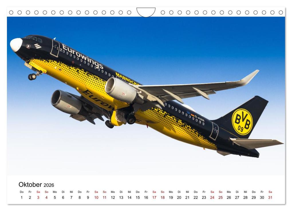 Weitere Ansicht: Fliegerträume: 12 Monate, 12 Flugzeuge (Wandkalender 2026 DIN A4 quer), CALVENDO Monatskalender | Jan Schönwälder, Calvendo