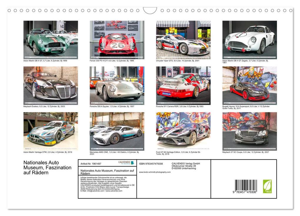 Weitere Ansicht: Nationales Auto Museum, Faszination auf Rädern (Wandkalender 2026 DIN A3 quer), CALVENDO Monatskalender | Bodo Schmidt Photography, Calvendo