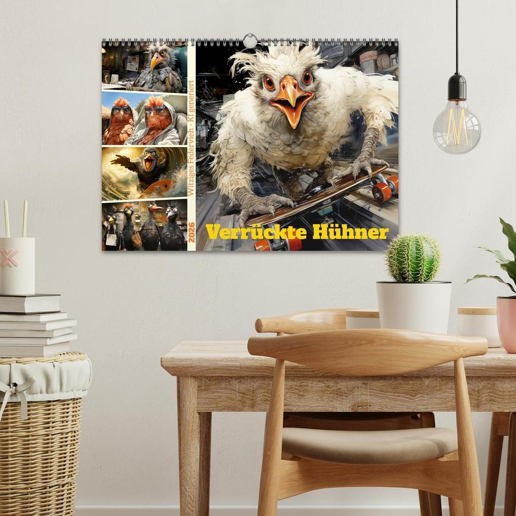 Weitere Ansicht: Verrückte Hühner (Wandkalender 2026 DIN A3 quer), CALVENDO Monatskalender | Cathrin Illgen, Calvendo