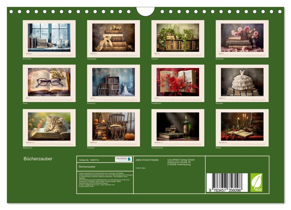 Weitere Ansicht: Bücherzauber (Wandkalender 2026 DIN A4 quer), CALVENDO Monatskalender | Cathrin Illgen, Calvendo