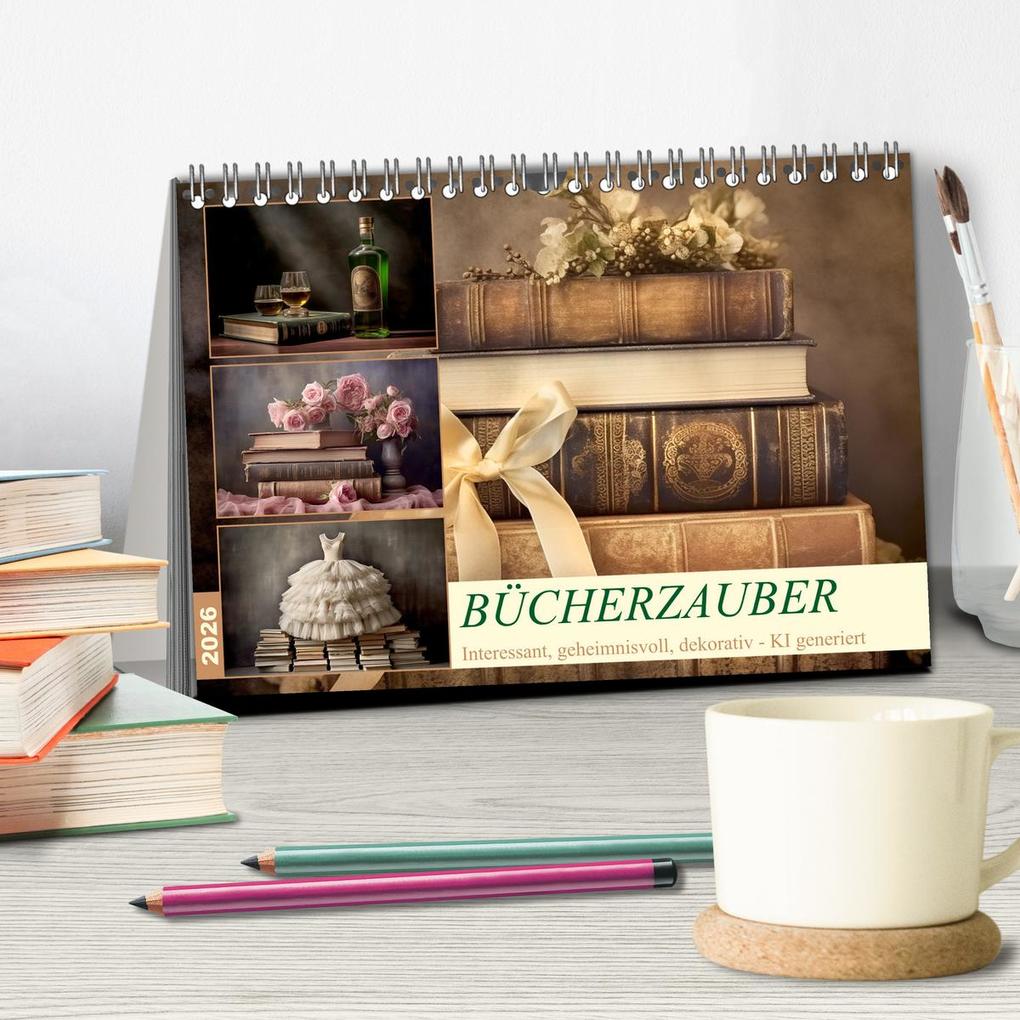 Weitere Ansicht: Bücherzauber (Tischkalender 2026 DIN A5 quer), CALVENDO Monatskalender | Cathrin Illgen, Calvendo