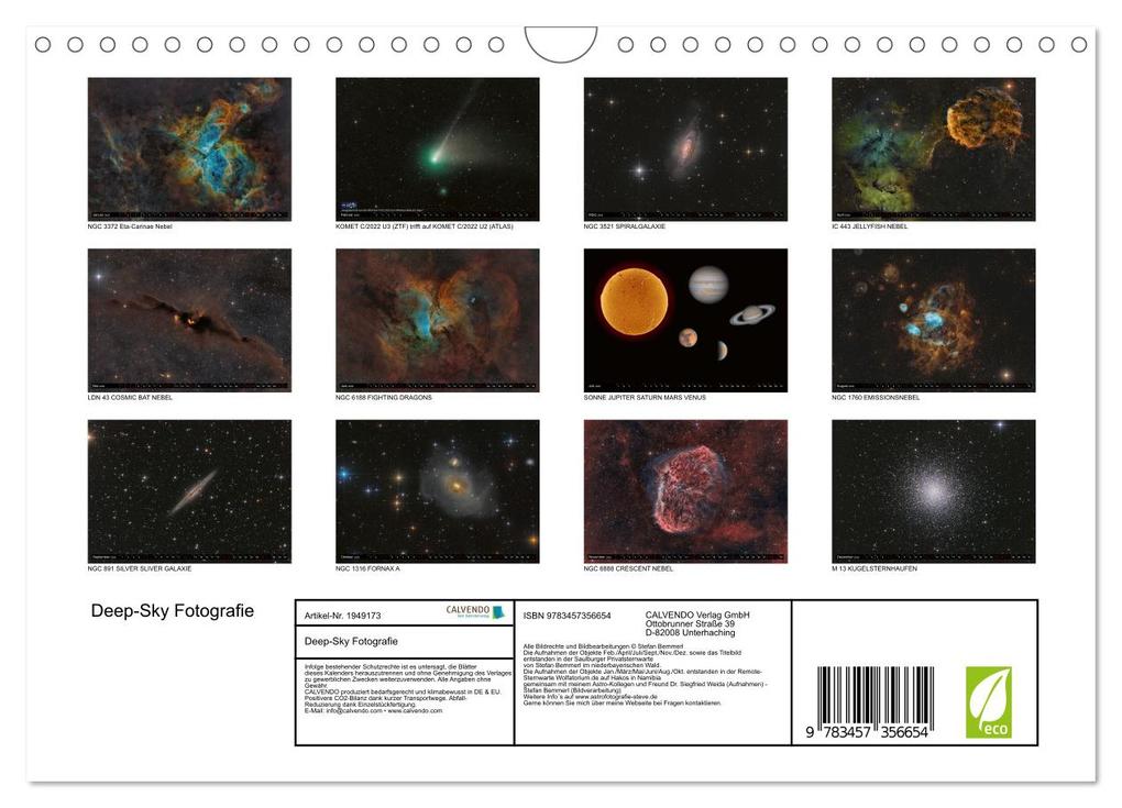 Weitere Ansicht: Deep-Sky Fotografie (Wandkalender 2026 DIN A4 quer), CALVENDO Monatskalender | Stefan Bemmerl, Calvendo
