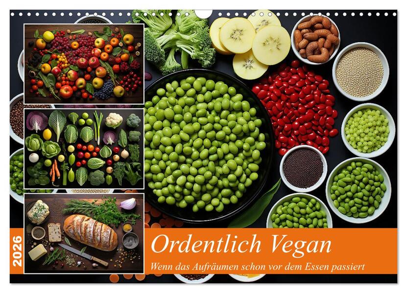 Produktbild: Ordentlich Vegan (Wandkalender 2026 DIN A3 quer), CALVENDO Monatskalender | Calvendo, Kerstin Waurick