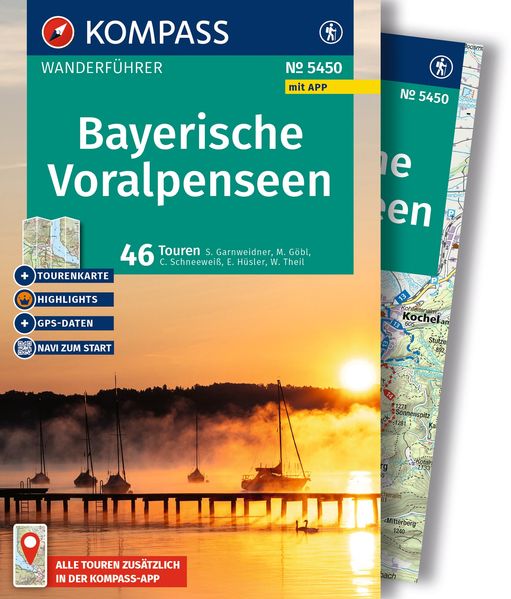 Produktbild: KOMPASS Wanderführer Bayerische Voralpenseen, 46 Touren mit Extra-Tourenkarte | Siegfried Garnweidner, Eugen E Hüsler, Christian Schneeweiß, Walter Theil, Monika Göbl