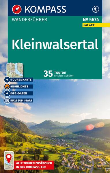 Produktbild: KOMPASS Wanderführer Kleinwalsertal, 35 Touren mit Extra-Tourenkarte | Brigitte Schäfer